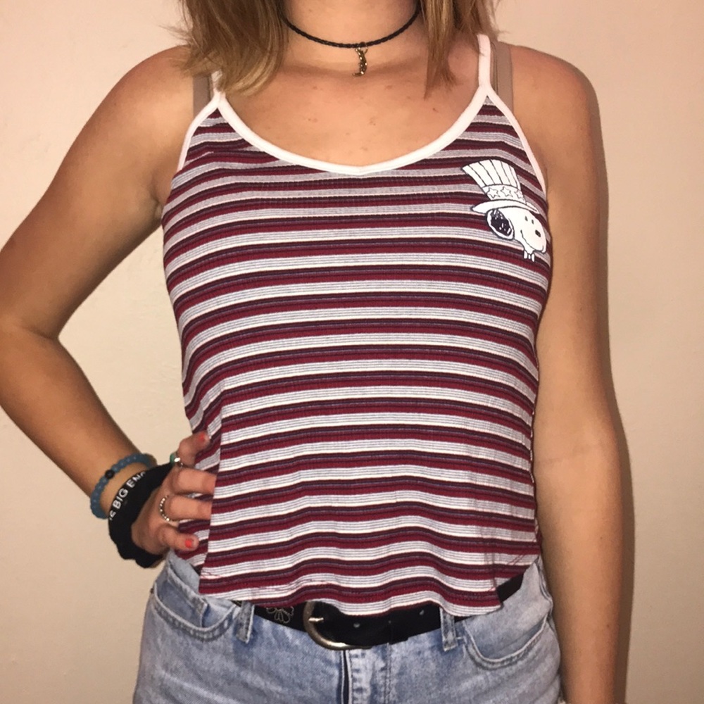 Fourth of July Snoopy Peanuts Crop Top